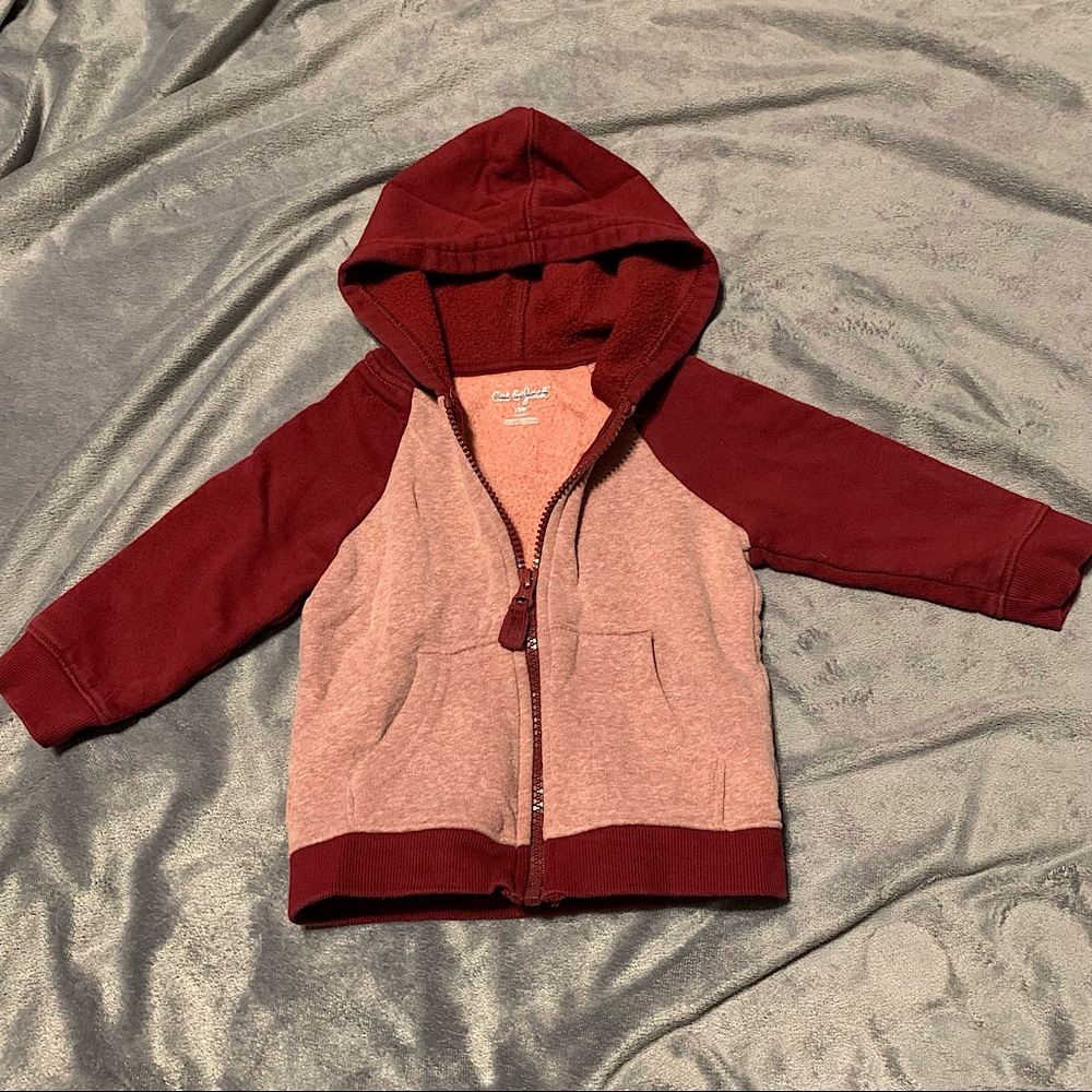 Cat & Jack - Zip-Up Hoodie - Red - Sz: 12M